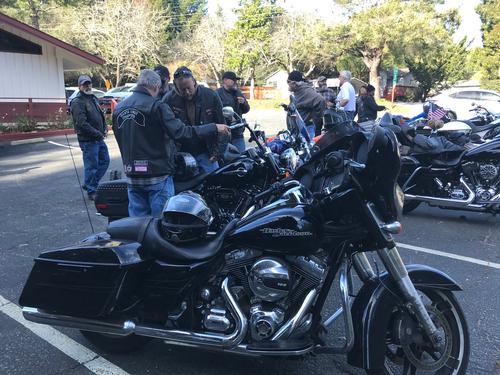arriving for Biker Church 1